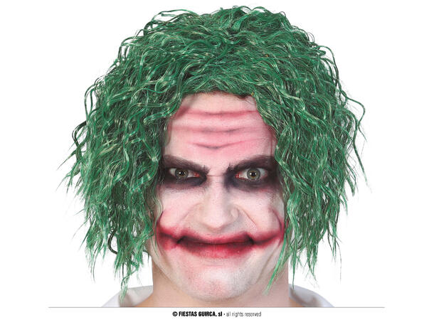 Parykk grønn - halvlang krøller 1 Parykk i syntetisk hår 