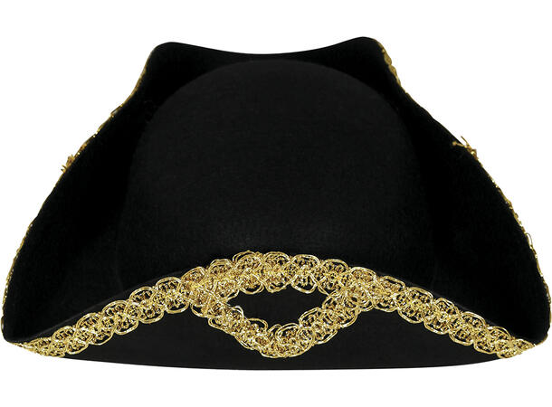 Pirathatt m/gullkant 1 Hatt i filt til barn - Onesize 