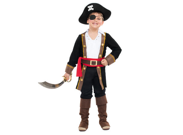 Piratkostyme - Bryan 1 Barnekostyme til gutt - Str 4-6år 