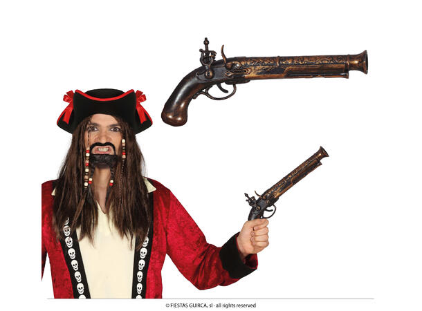 Piratpistol - Muskedunder 1 Lekepistol i plast - 28cm 