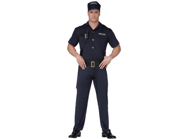 Politimann - Blå 1 Herrekostyme - str 52-54 (L) 