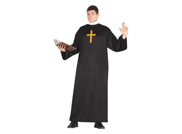 Prestekjole - m/krage - Sort 1 Herrekostyme - str 46-48 (S) 