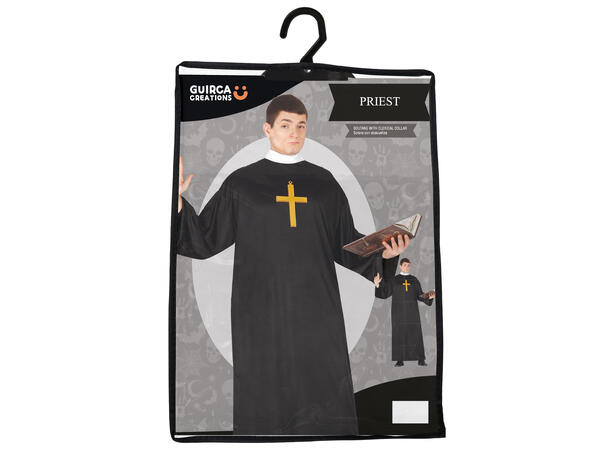 Prestekjole - m/krage - Sort 1 Herrekostyme - str 46-48 (S) 