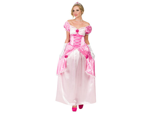 Princesse Beatrice - Rosa/hvit 1 Damekostyme - Str XL 