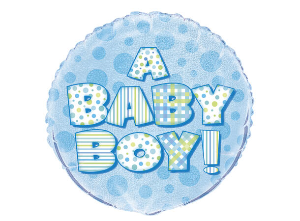 Prismatisk A Baby Boy 1 Folieballong - 46cm(18")