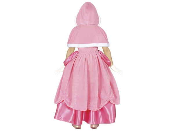 Rosa prinsesse - Kjole, Kappe og hette 1 Barnekostyme til jente - Str 3-4 År 