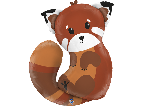 Rød panda 1 Folieballong med form - (58x72 cm) 