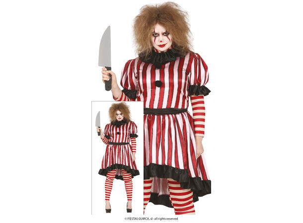 Sirkusklovn - Dame 1 Kostyme til dame - 44-46 (XL) 