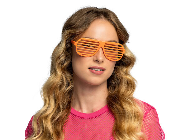 Sjalusibriller - Neon assortert 1 Par briller i plast 