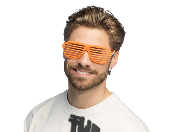 Sjalusibriller - Neon assortert 1 Par briller i plast 