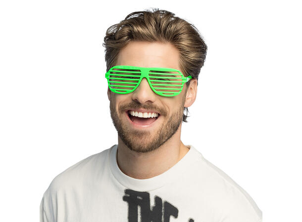 Sjalusibriller - Neon assortert 1 Par briller i plast 