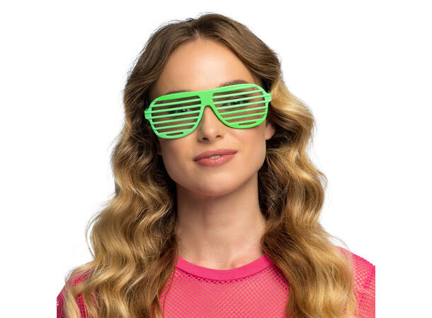 Sjalusibriller - Neon assortert 1 Par briller i plast 