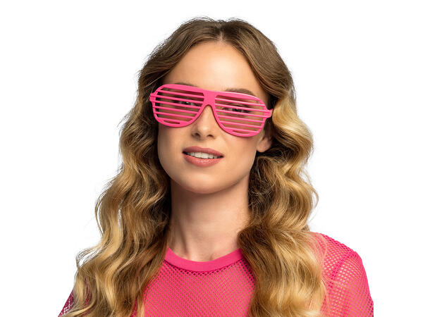 Sjalusibriller - Neon assortert 1 Par briller i plast 