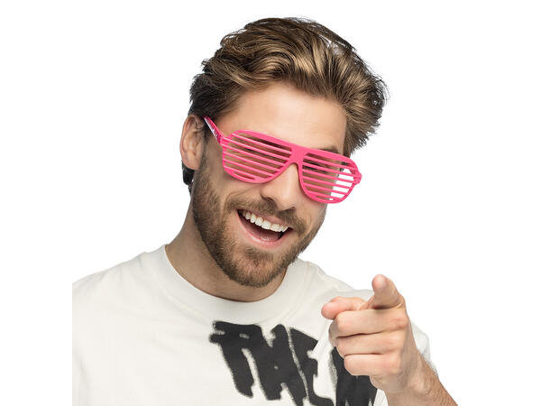 Sjalusibriller - Neon assortert 1 Par briller i plast 