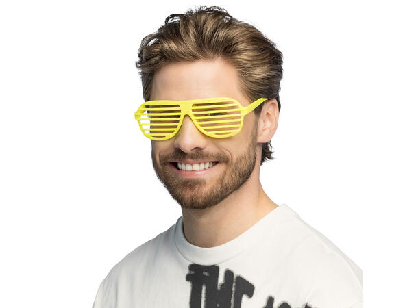 Sjalusibriller - Neon assortert 1 Par briller i plast 