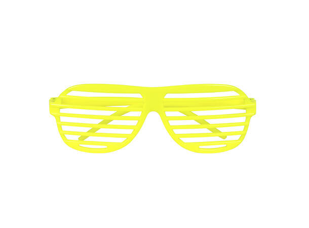 Sjalusibriller - Neon assortert 1 Par briller i plast 