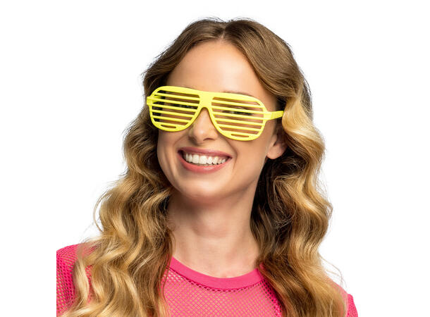 Sjalusibriller - Neon assortert 1 Par briller i plast 