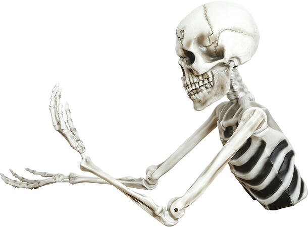 Skjelett - Halvfigur 1 Halvt skjelett i PVC - 115x154cm 