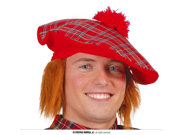 Skotland - Lue med brunt hår 1 Lue m/ syntetisk hår - Herre 