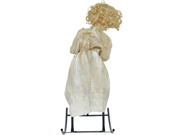 Skrekkfigur - Dukke på gyngehest 1 Figur m/lyd/lys/begegelse - 100cm 