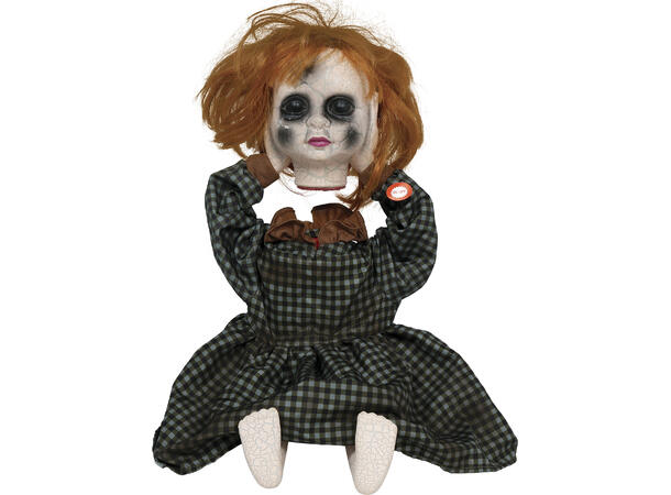 Skrekkfigur - Dukke sittende 1 Figur m/lyd/lys/begegelse - 40cm 