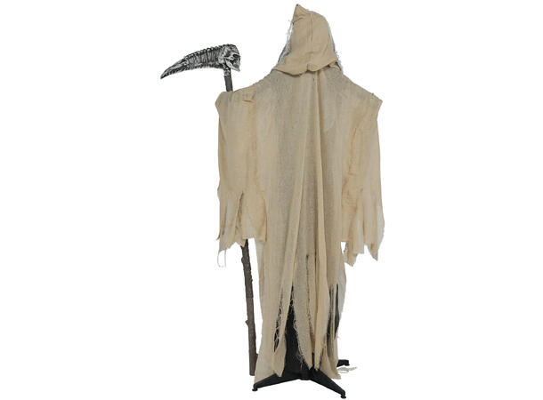 Skrekkfigur - Døden med ljå - Beige 1 Figur m/lyd/lys/begegelse - 170cm 