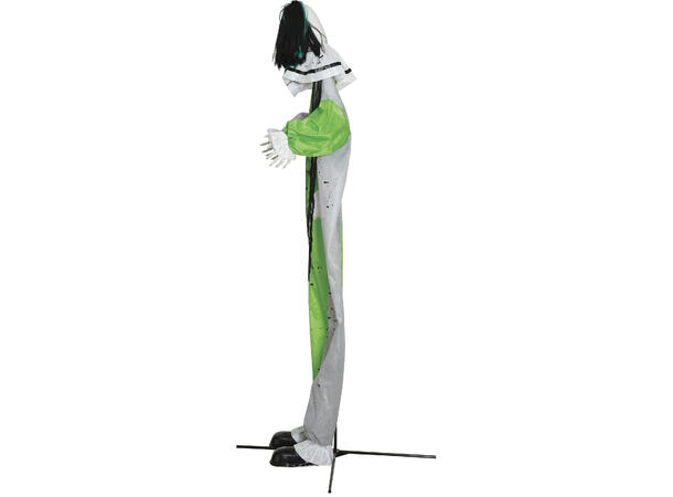 Skrekkfigur - Klovn - grønn/hvit 1 Figur m/lyd/lys/begegelse - 255cm 