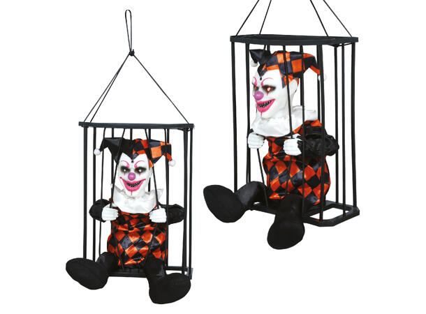 Skrekkfigur - Klovn i bur 1 Figur m/lyd/lys/begegelse - 26,5cm 
