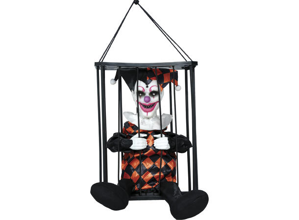 Skrekkfigur - Klovn i bur 1 Figur m/lyd/lys/begegelse - 26,5cm 