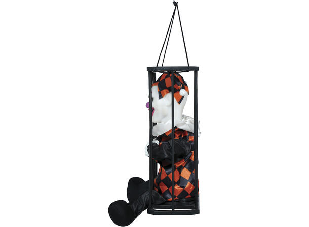 Skrekkfigur - Klovn i bur 1 Figur m/lyd/lys/begegelse - 26,5cm 