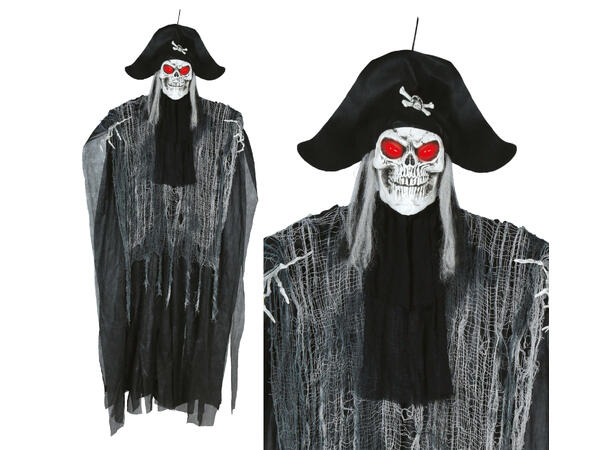 Skrekkfigur - Pirat - Skjelett 1 Figur m/lyd og lys - 185cm 