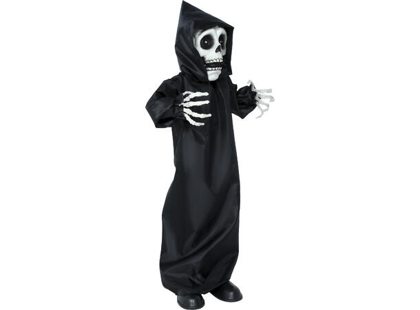 Skrekkfigur - Skjelett med sort kappe 1 Figur m/lyd/lys/begegelse - 100cm 