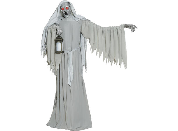 Skrekkfigur - Spøkelse med lykt 1 Figur m/lyd/lys/begegelse - 215cm 
