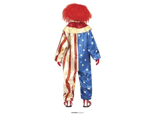 Skummel Klovn - Patriot - Rød/Hvit/Blå 1 Barnekostyme - Str 5-6 År 