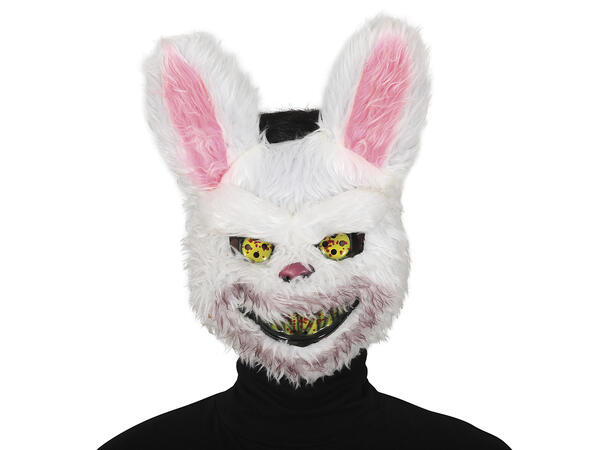 Skummel kaninmaske med pels til barn 1 Maske i PVC/polyester 