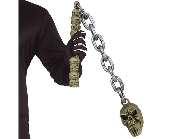 Slagklubbe m/lenke - Hodeskalle 1 Våpen i PVC - 84cm 