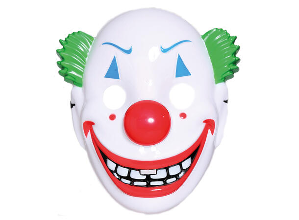 Smilende klovnemaske 1 Maske i PVC 