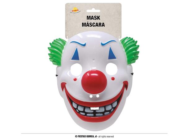 Smilende klovnemaske 1 Maske i PVC 