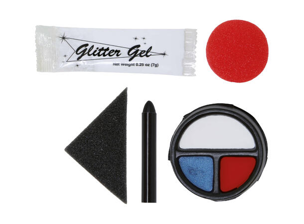 Sminkesett - Klovn 1 Sminkesett med instruksjon 