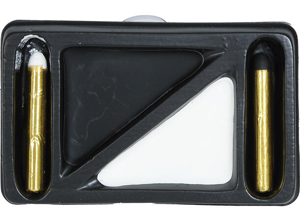 Sminkesett - Sort/hvit 1 Sminkesett m pensel 