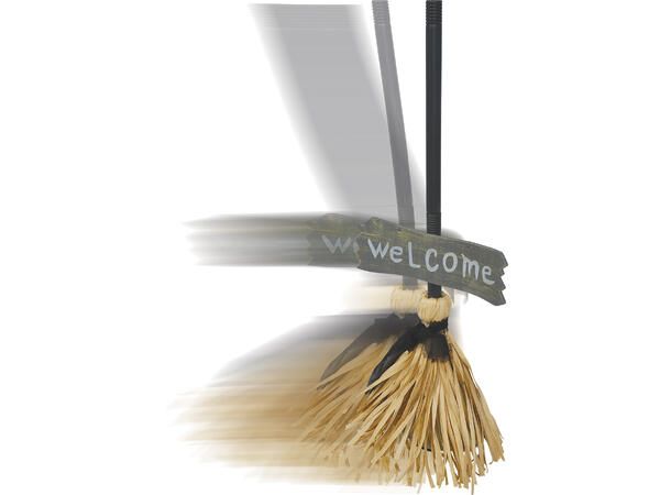 Sopelim heks 1 Kost m/lys/lyd/bevegelse - 70cm 