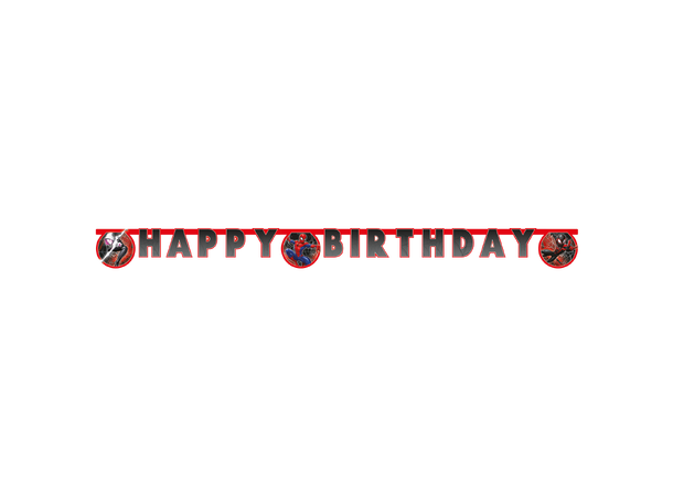 Spiderman - World of Webs 1 FSC - "Happy Birthday" - Leddbanner