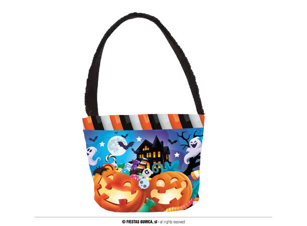 Stoffkurv  - Halloweenmotiv 1 Godtekurv i Polyester - 30x15cm 