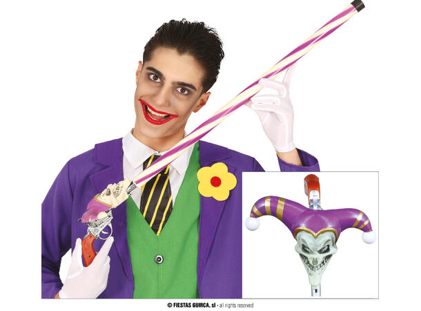 Stokk m/lekepistol - Candy Cane - Joker 1 Lekepistol i plast - 90cm 