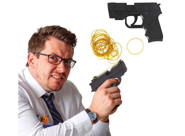 Strikkpistol 1 Pistol i plast - 17cm 