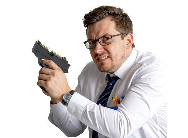 Strikkpistol 1 Pistol i plast - 17cm 