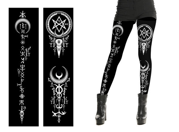 Strømpebukse - Voodoomønster 1 Par strømpebukser i - Onesize 