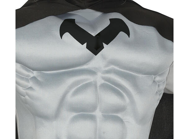 Superhelt - Flaggermusmann - Grå/sort 1 Barnekostyme til gutt - Str 10-12 År 