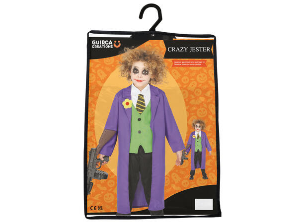 Superhelt - Joker - Barn 1 Kostyme til barn - 5-6 år (119 cm) 