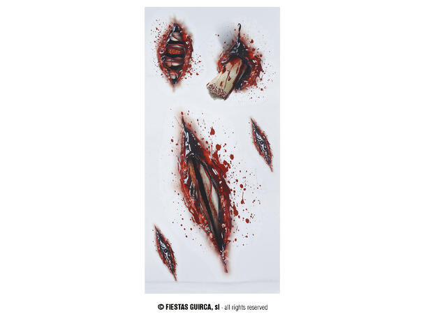 Tatoveringer - Åpent sår 1 Ark med tatoveringer - 30x14cm 